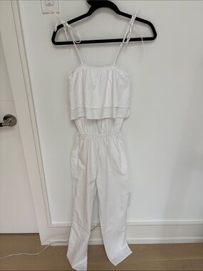 WHITE COTTON JUMPSUIT